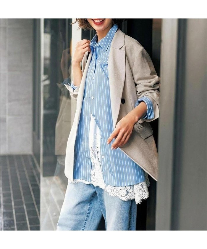 【アンフィーロ 自由区/UNFILO】のTENNEN TOUCH ダブルブレスト ジャケット インテリア・キッズ・メンズ・レディースファッション・服の通販 founy(ファニー) https://founy.com/ ファッション Fashion レディースファッション Fashion for Women アウター Coat / Outerwear Collection レディースジャケット・軽アウター Jackets テーラードジャケット / 通勤・きれいめスタイル Tailored Jackets & Blazers 春 Spring ショルダー Shoulder, Shoulder Strap ジャケット Jacket, Outerwear ストレッチ Stretch, Stretchy Fabric セットアップ Set-Up, Coordinated Outfit ダブル Double, Double-Breasted ドレープ Drape, Draping Fabric ドロップ Drop Shoulder, Dropped Style 定番 Standard, Basic Item マニッシュ Mannish, Boyish S/S・春夏 SS, Spring/Summer, Warm Season 夏 Summer ビジネス 仕事 通勤 Business / Work / Commuting |ID: prp329100004866890 ipo3291000000036262976