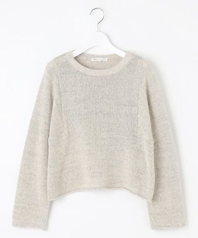【23区/NIJYUSANKU】 【GOLD LABEL】スパークルリリー プルオーバーニット人気、トレンドファッション・服の通販 founy(ファニー) ファッション Fashion レディースファッション Fashion for Women トップス・カットソー Cut & Sew Tops ニット Knit Tops & Sweaters カジュアルプルオーバー・ニットトップス Pullovers & Knit Tops / Casual Pullovers イタリア Italy 春 Spring 秋 Autumn カットオフ Cut-Off Design クロップド Cropped, Short Length シンプル Simple, Minimal セーター Sweater, Knitwear バランス Balance, Style Balance フォルム Silhouette, Form ボックス Boxy, Box Shape ミックス Mix, Mixed Style ラウンド Round, Round Neck リネン Linen, Linen Fabric S/S・春夏 SS, Spring/Summer, Warm Season 夏 Summer |ID:prp329100004866997
