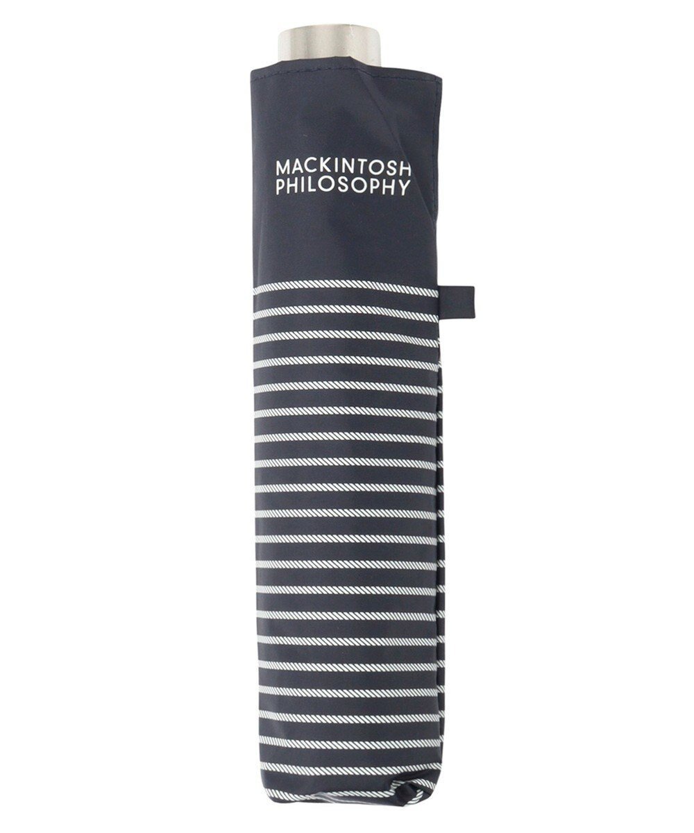 【ムーンバット/MOONBAT】の【フワクール生地使用/軽量】MACKINTOSH PHILOSOPHY 遮光 晴雨兼用 折りたたみ日傘 ボーダー インテリア・キッズ・メンズ・レディースファッション・服の通販 founy(ファニー) ファッション Fashion レディースファッション Fashion for Women レイングッズ・傘・晴雨兼用傘 Umbrellas & Rain Gear 傘 Umbrella, Parasol 軽量 Lightweight, Ultra Light スリム Slim, Slim Fit ボーダー Border, Stripe 日傘 Parasol, UV Umbrella エレガント 上品 Elegant ネイビーブルー|ID: prp329100004867007 ipo3291000000036254487