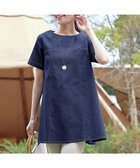 【ティアクラッセ/Tiaclasse】の【洗える】デニムチュニックブラウス 人気、トレンドファッション・服の通販 founy(ファニー) ファッション Fashion レディースファッション Fashion for Women トップス・カットソー Cut & Sew Tops シャツ・ブラウス・オフィスカジュアル Elegant Blouses & Button-Ups チュニック Tunic, Long Top デニム Denim, Jeans Material 夏 Summer 春 Spring S/S・春夏 SS, Spring/Summer, Warm Season 洗える Machine Washable thumbnail ネイビー|ID: prp329100004867011 ipo3291000000036254499