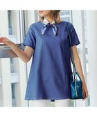 【ティアクラッセ/Tiaclasse】の【洗える】デニムチュニックブラウス 人気、トレンドファッション・服の通販 founy(ファニー) ファッション Fashion レディースファッション Fashion for Women トップス・カットソー Cut & Sew Tops シャツ・ブラウス・オフィスカジュアル Elegant Blouses & Button-Ups チュニック Tunic, Long Top デニム Denim, Jeans Material 夏 Summer 春 Spring S/S・春夏 SS, Spring/Summer, Warm Season 洗える Machine Washable thumbnail ブルー|ID: prp329100004867011 ipo3291000000036254500