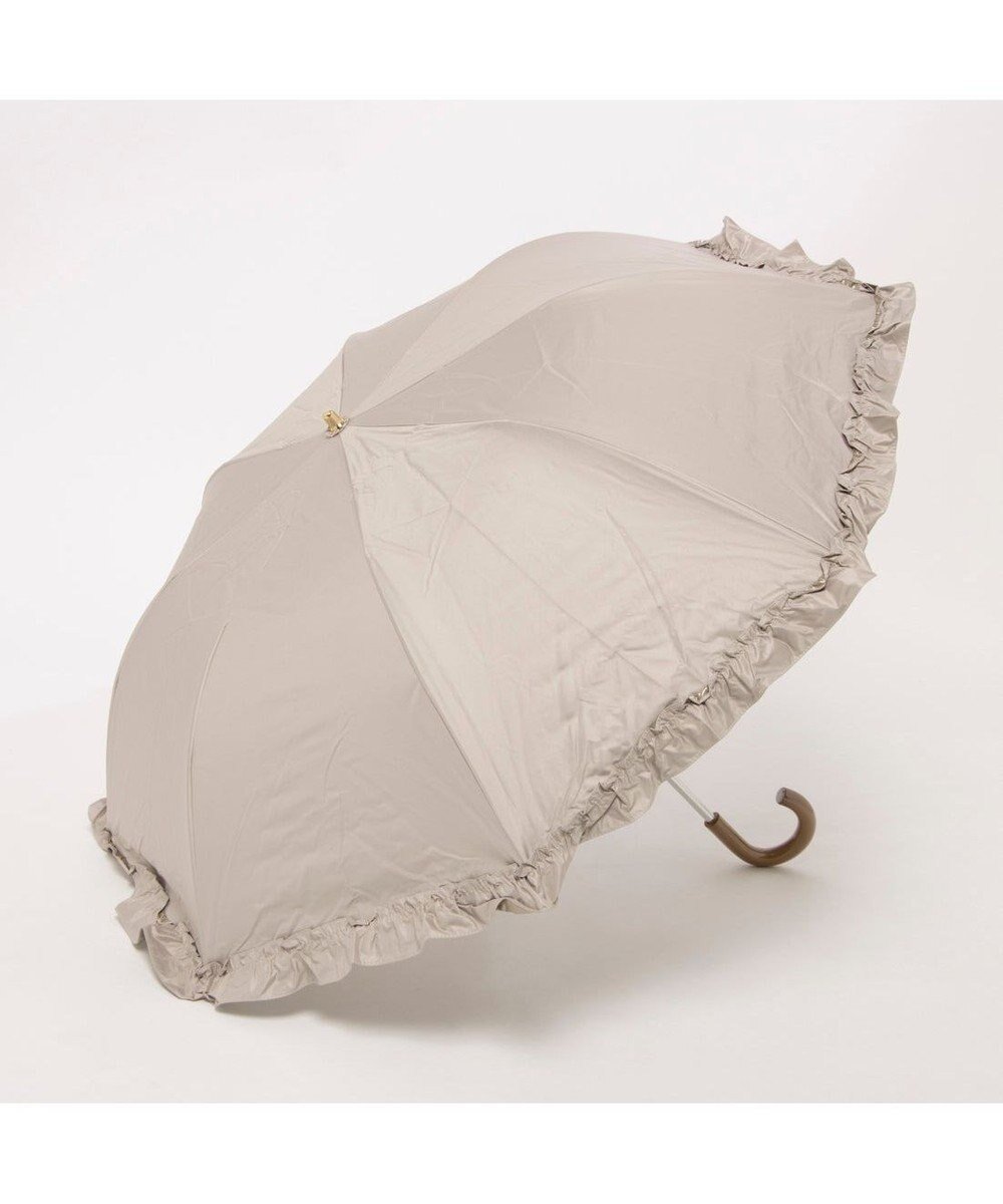 【アンビリオン/UNBILLION】のカシュネ cachenez / PUビッグフリルトップレス2段折りたたみ傘 インテリア・キッズ・メンズ・レディースファッション・服の通販 founy(ファニー) 　ファッション　Fashion　レディースファッション　Fashion for Women　レイングッズ・傘・晴雨兼用傘　Umbrellas & Rain Gear　アクセサリー　Fashion Accessories　傘　Umbrella, Parasol　スカーフ　Scarf, Neckwear　ハンド　Hand, Handmade　フリル　Frill, Ruffle　帽子　Hat, Headwear　日傘　Parasol, UV Umbrella　モチーフ　Motif, Design Theme　再入荷　Restock / Back in Stock　ダークベージュ|ID: prp329100004867015 ipo3291000000036254523