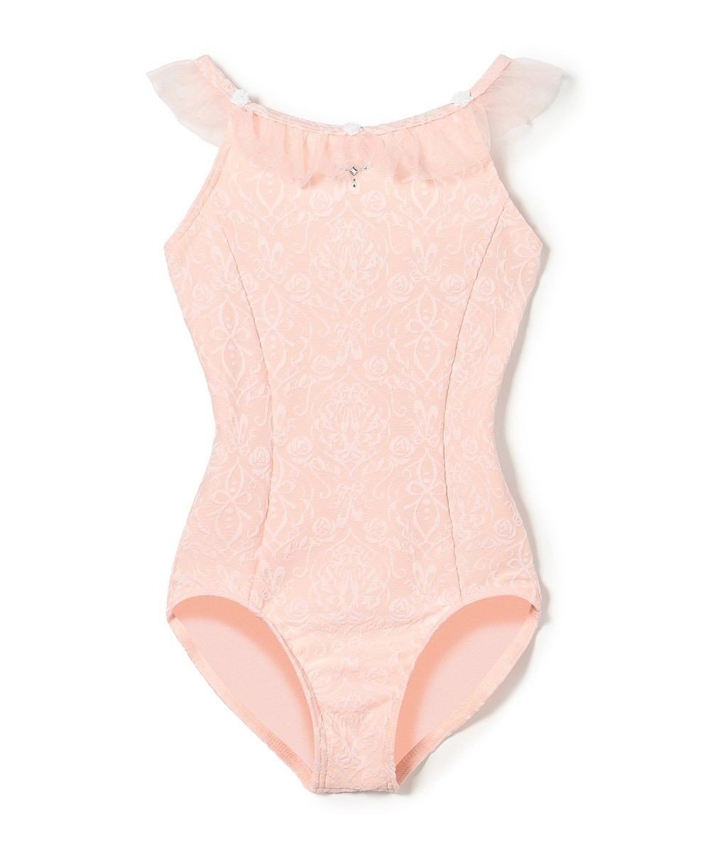 【チャコット/Chacott / KIDS】のキャミソールレオタード インテリア・キッズ・メンズ・レディースファッション・服の通販 founy(ファニー) 　ファッション　Fashion　キッズファッション　Fashion for Kids　キャミソール　Camisole, Spaghetti Strap Top　シューズ　Shoes, Footwear　ジャカード／ジャガード　Jacquard, Woven Pattern　ストーン　Stone, Gem-Like　チュール　Tulip, Tulip Motif　モチーフ　Motif, Design Theme　ラップ　Wrap, Wrap Design　リボン　Ribbon, Bow　ピンク|ID: prp329100004867024 ipo3291000000036254570