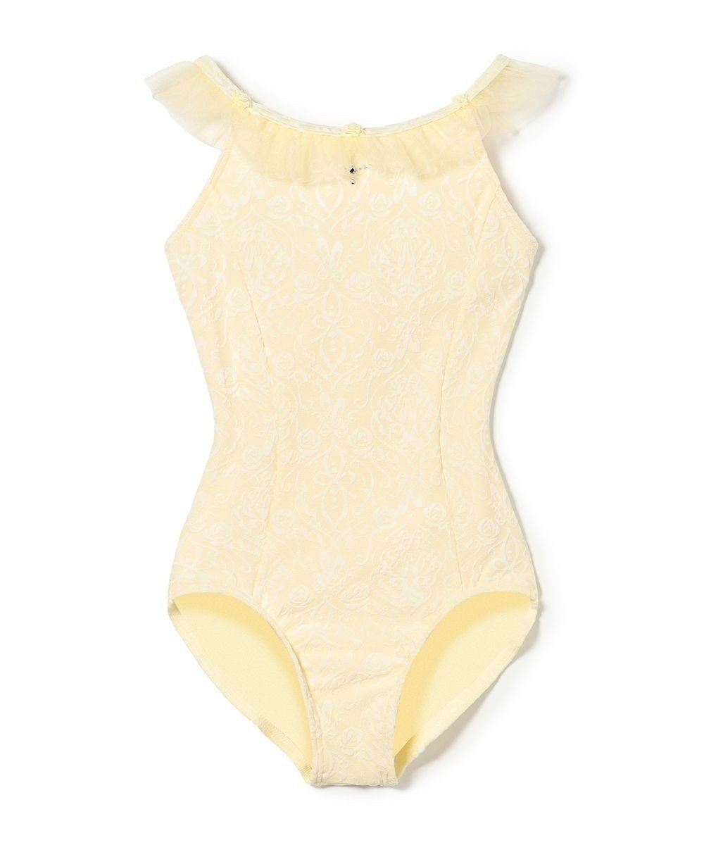 【チャコット/Chacott / KIDS】のキャミソールレオタード インテリア・キッズ・メンズ・レディースファッション・服の通販 founy(ファニー) 　ファッション　Fashion　キッズファッション　Fashion for Kids　キャミソール　Camisole, Spaghetti Strap Top　シューズ　Shoes, Footwear　ジャカード／ジャガード　Jacquard, Woven Pattern　ストーン　Stone, Gem-Like　チュール　Tulip, Tulip Motif　モチーフ　Motif, Design Theme　ラップ　Wrap, Wrap Design　リボン　Ribbon, Bow　レモンクリーム|ID: prp329100004867024 ipo3291000000036254571