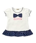 【ミキハウスホットビスケッツ/MIKI HOUSE HOT BISCUITS / KIDS】の【80-120cm】すそフリル 半袖Tシャツ 人気、トレンドファッション・服の通販 founy(ファニー) ファッション Fashion キッズファッション Fashion for Kids トップス・カットソー Cut & Sew Tops カットソー Cut and Sewn Top スリーブ Sleeve, Long Sleeve / Short Sleeve フリル Frill, Ruffle リボン Ribbon, Bow 半袖 Short Sleeve, Half Sleeve 夏 Summer 春 Spring S/S・春夏 SS, Spring/Summer, Warm Season thumbnail 紺|ID: prp329100004867027 ipo3291000000036254579