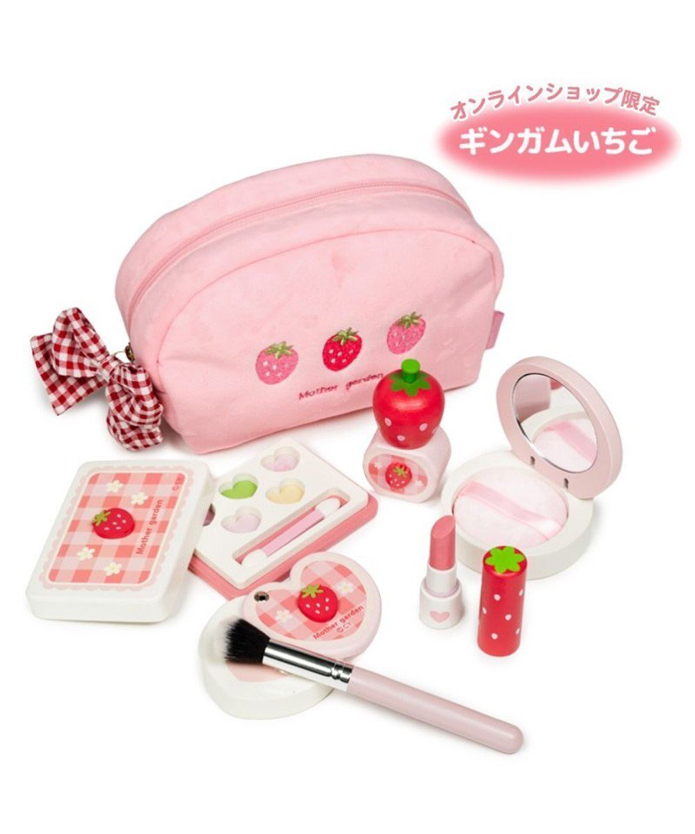 【マザーガーデン/Mother garden / KIDS】のマザーガーデン メイク ポーチセット 《ギンガムいちご》 人気、トレンドファッション・服の通販 founy(ファニー) 　ファッション　Fashion　キッズファッション　Fashion for Kids　ガーデン　Garden, Gardening　ギンガム　Gingham, Gingham Fabric　ポーチ　Pouch, Small Case　 other-1|ID: prp329100004867028 ipo3291000000036254580