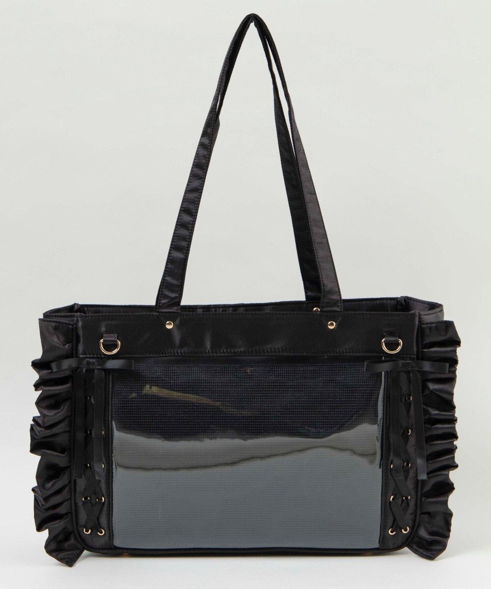 【ウィゴー/WEGO】の【痛バ&推し活グッズ】きらめきレースアップフリル痛バッグ インテリア・キッズ・メンズ・レディースファッション・服の通販 founy(ファニー) 　ファッション　Fashion　レディースファッション　Fashion for Women　バッグ　Bags　キーホルダー　Keychain, Key Holder　軽量　Lightweight, Ultra Light　サテン　Satin, Glossy Fabric　スマホ　Smartphone, Mobile Device　ダブル　Double, Double-Breasted　チャーム　Charm, Pendant　パール　Pearl, Pearl Accent　フリル　Frill, Ruffle　ポケット　Pocket, Pocket Detail　メッシュ　Mesh, Net Fabric　リボン　Ribbon, Bow　A/W・秋冬　Autumn/Winter　2024年　2024　スーツケース キャリーケース　Suitcase / Carry Case　2024-2025秋冬・A/W　Autumn/Winter 2024–25 AW24–25　ブラックその他|ID: prp329100004867031 ipo3291000000036254599