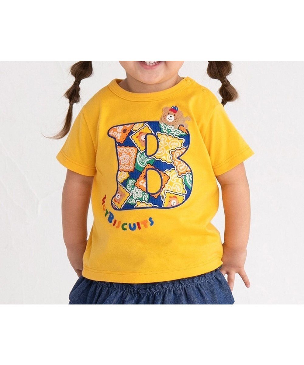 【ミキハウスホットビスケッツ/MIKI HOUSE HOT BISCUITS / KIDS】の【80-120cm】 バンダナ柄 ワッペン 半袖Tシャツ 人気、トレンドファッション・服の通販 founy(ファニー) 　ファッション　Fashion　キッズファッション　Fashion for Kids　トップス・カットソー　Cut & Sew Tops　おすすめ　Recommended / Our Picks　カットソー　Cut and Sewn Top　カラフル　Colorful Design　ハーフ　Half, Half-Length　バンダナ　Bandana, Head Scarf　フロント　Front, Front Design　人気　Popular, Best Seller　半袖　Short Sleeve, Half Sleeve　夏　Summer　帽子　Hat, Headwear　春　Spring　S/S・春夏　SS, Spring/Summer, Warm Season　 other-1|ID: prp329100004867041 ipo3291000000036254632