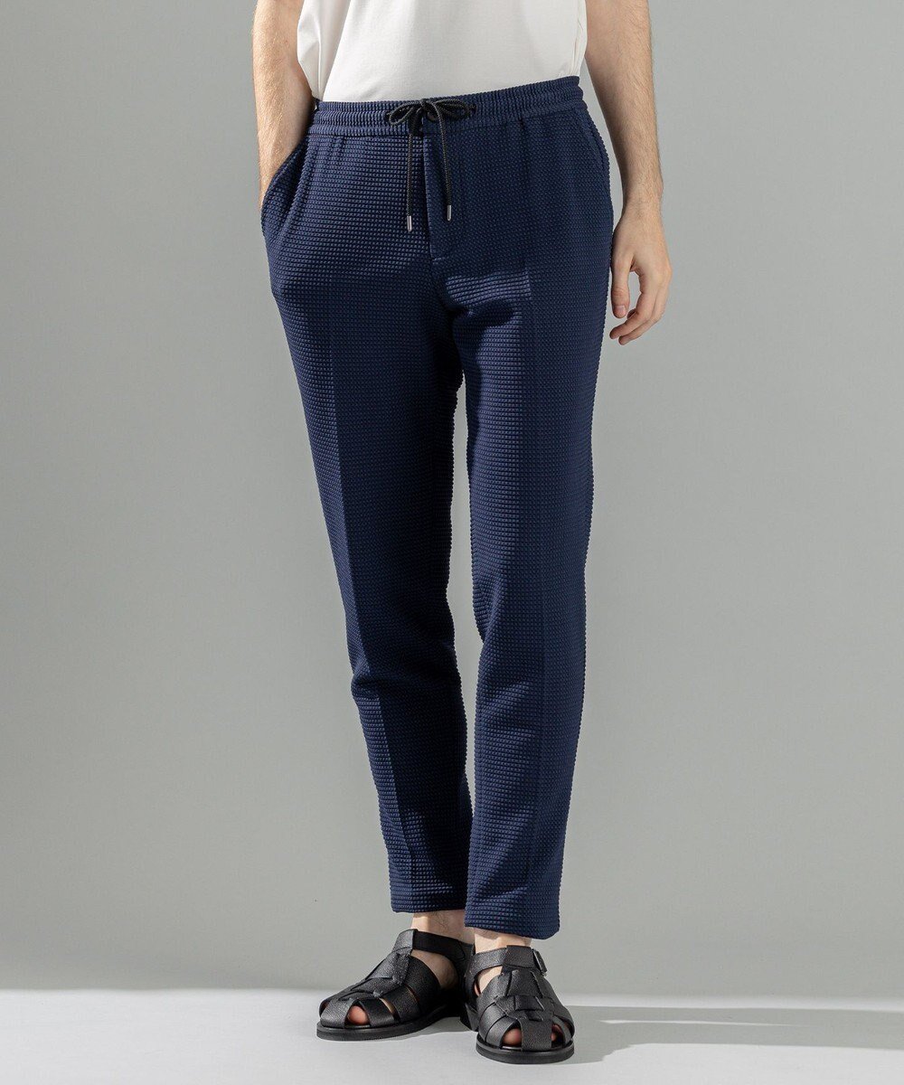 【ジョゼフ オム/JOSEPH HOMME / MEN】の新色追加 【オリジナル素材/シワになりにくい/ウエストゴム仕様】ライトタックジャージー イージーパンツ/PEGG EASY インテリア・キッズ・メンズ・レディースファッション・服の通販 founy(ファニー) 　ファッション　Fashion　メンズファッション　Fashion for Men　ボトムス　Bottoms　春　Spring　カットソー　Cut and Sewn Top　テーパード　Tapered, Tapered Pants　ドローコード　Drawcord, Drawstring Cord　ポケット　Pocket, Pocket Detail　ループ　Loop, Loop Knit　レギュラー　Regular, Standard Fit　S/S・春夏　SS, Spring/Summer, Warm Season　夏　Summer　ネイビー系|ID: prp329100004867043 ipo3291000000036254644