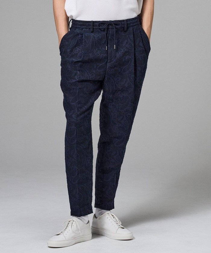【ジョゼフ オム/JOSEPH HOMME / MEN】の【新柄】エス二カルスラブジャガード ドロスト付ワイドテーパードパンツ/ ORIGIN CONVERTIBLE インテリア・キッズ・メンズ・レディースファッション・服の通販 founy(ファニー) https://founy.com/ ファッション Fashion メンズファッション Fashion for Men ボトムス Bottoms 春 Spring トレンド Trend, Trending Now ポケット Pocket, Pocket Detail ループ Loop, Loop Knit S/S・春夏 SS, Spring/Summer, Warm Season 夏 Summer |ID: prp329100004867045 ipo3291000000036254649
