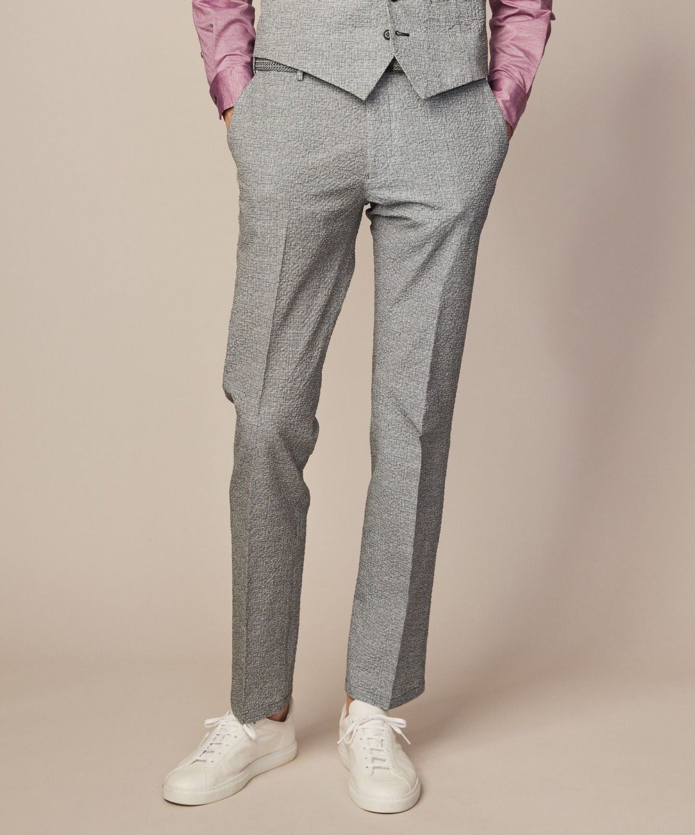 【ジョセフ アブード/JOSEPH ABBOUD / MEN】の【ウエストも伸びる!ストレッチ・洗える・軽量・防しわ・速乾・エコ撥水】ライトウェーブ パンツ 人気、トレンドファッション・服の通販 founy(ファニー) ファッション Fashion メンズファッション Fashion for Men ボトムス Bottoms ウォッシャブル Machine Washable 春 Spring 洗える Machine Washable 抗菌 Antibacterial, Bacteria-Resistant 軽量 Lightweight, Ultra Light サッカー Seersucker, Summer Fabric ジャケット Jacket, Outerwear ストレッチ Stretch, Stretchy Fabric セットアップ Set-Up, Coordinated Outfit チェック Check, Plaid, Tartan フィット Fit, Slim Fit ポケット Pocket, Pocket Detail S/S・春夏 SS, Spring/Summer, Warm Season おすすめ Recommended / Our Picks 夏 Summer ビジネス 仕事 通勤 Business / Work / Commuting other-1|ID: prp329100004867051 ipo3291000000036254685