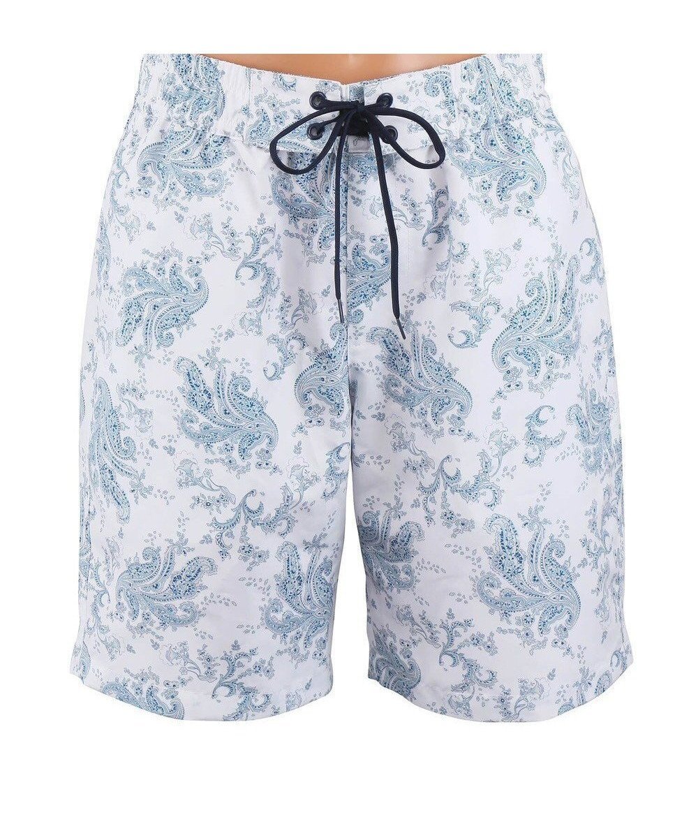 【三愛水着楽園/San ai Resort / MEN】の【SALE】メンズ水着 【San-ai Resort(サンアイリゾート)】 インテリア・キッズ・メンズ・レディースファッション・服の通販 founy(ファニー) ファッション Fashion メンズファッション Fashion for Men エスニック Ethnic Style クール Cool, Chic プリント Print, Printed Pattern メンズ Men's, Menswear 夏 Summer S/S・春夏 SS, Spring/Summer, Warm Season 水着 Swimsuit, Swimwear A/W・秋冬 Autumn/Winter ホワイト×ブルー|ID: prp329100004867054 ipo3291000000036254699