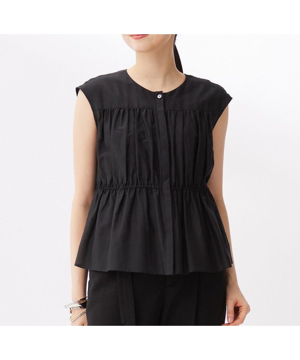 【自由区/JIYU-KU】のシルクコットンローンフレンチスリーブ ブラウス インテリア・キッズ・メンズ・レディースファッション・服の通販 founy(ファニー) ファッション Fashion レディースファッション Fashion for Women トップス・カットソー Cut & Sew Tops シャツ・ブラウス・オフィスカジュアル Elegant Blouses & Button-Ups ギャザー Gathered, Ruffled シルク Silk, 100% Silk スリーブ Sleeve, Long Sleeve / Short Sleeve フレア Flare, Flared フレンチ French, French Style ヨーク Yoke, Yoke Design エレガント 上品 Elegant 夏 Summer 春 Spring S/S・春夏 SS, Spring/Summer, Warm Season ブラック|ID: prp329100004867102 ipo3291000000036255193