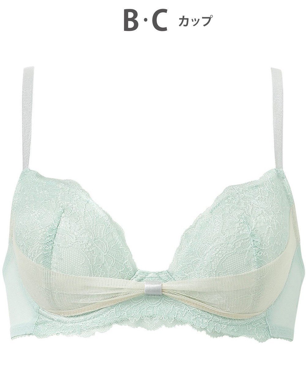【ワコール/WACOAL】の【ファーストリボンブラ】 ブラジャー 【若い世代の体型特徴を考えた設計仕様】 きれいな谷間をメイクしてキープ まるみのあるシルエット レディース BRB409 /ワコール インテリア・キッズ・メンズ・レディースファッション・服の通販 founy(ファニー) 　ファッション　Fashion　レディースファッション　Fashion for Women　おすすめ　Recommended / Our Picks　アンダー　Underwear Essentials　ブラジャー　Bra, Lingerie　リボン　Ribbon, Bow　レース　Lace, Lace Fabric　ワイヤー　Wire, Wired Bra　グレイッシュブルー|ID: prp329100004867106 ipo3291000000036255218
