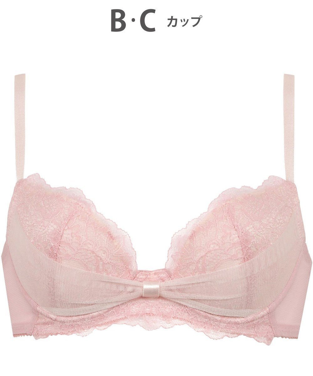 【ワコール/WACOAL】の【ファーストリボンブラ】 ブラジャー 【若い世代の体型特徴を考えた設計仕様】 きれいな谷間をメイクしてキープ まるみのあるシルエット レディース BRB409 /ワコール インテリア・キッズ・メンズ・レディースファッション・服の通販 founy(ファニー) 　ファッション　Fashion　レディースファッション　Fashion for Women　おすすめ　Recommended / Our Picks　アンダー　Underwear Essentials　ブラジャー　Bra, Lingerie　リボン　Ribbon, Bow　レース　Lace, Lace Fabric　ワイヤー　Wire, Wired Bra　ロマンピンク|ID: prp329100004867106 ipo3291000000036255221