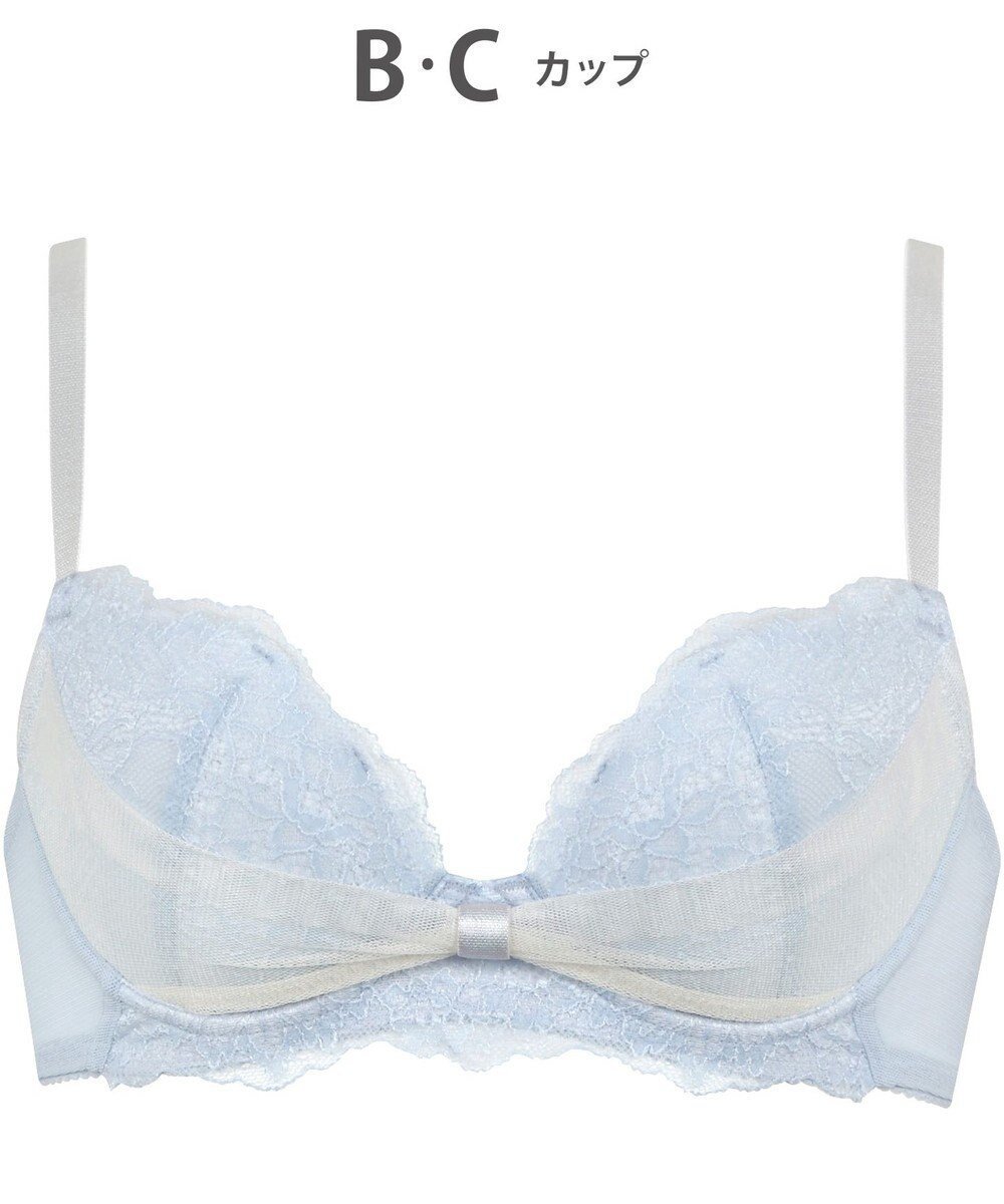 【ワコール/WACOAL】の【ファーストリボンブラ】 ブラジャー 【若い世代の体型特徴を考えた設計仕様】 きれいな谷間をメイクしてキープ まるみのあるシルエット レディース BRB409 /ワコール インテリア・キッズ・メンズ・レディースファッション・服の通販 founy(ファニー) 　ファッション　Fashion　レディースファッション　Fashion for Women　おすすめ　Recommended / Our Picks　アンダー　Underwear Essentials　ブラジャー　Bra, Lingerie　リボン　Ribbon, Bow　レース　Lace, Lace Fabric　ワイヤー　Wire, Wired Bra　サックス|ID: prp329100004867106 ipo3291000000036255222