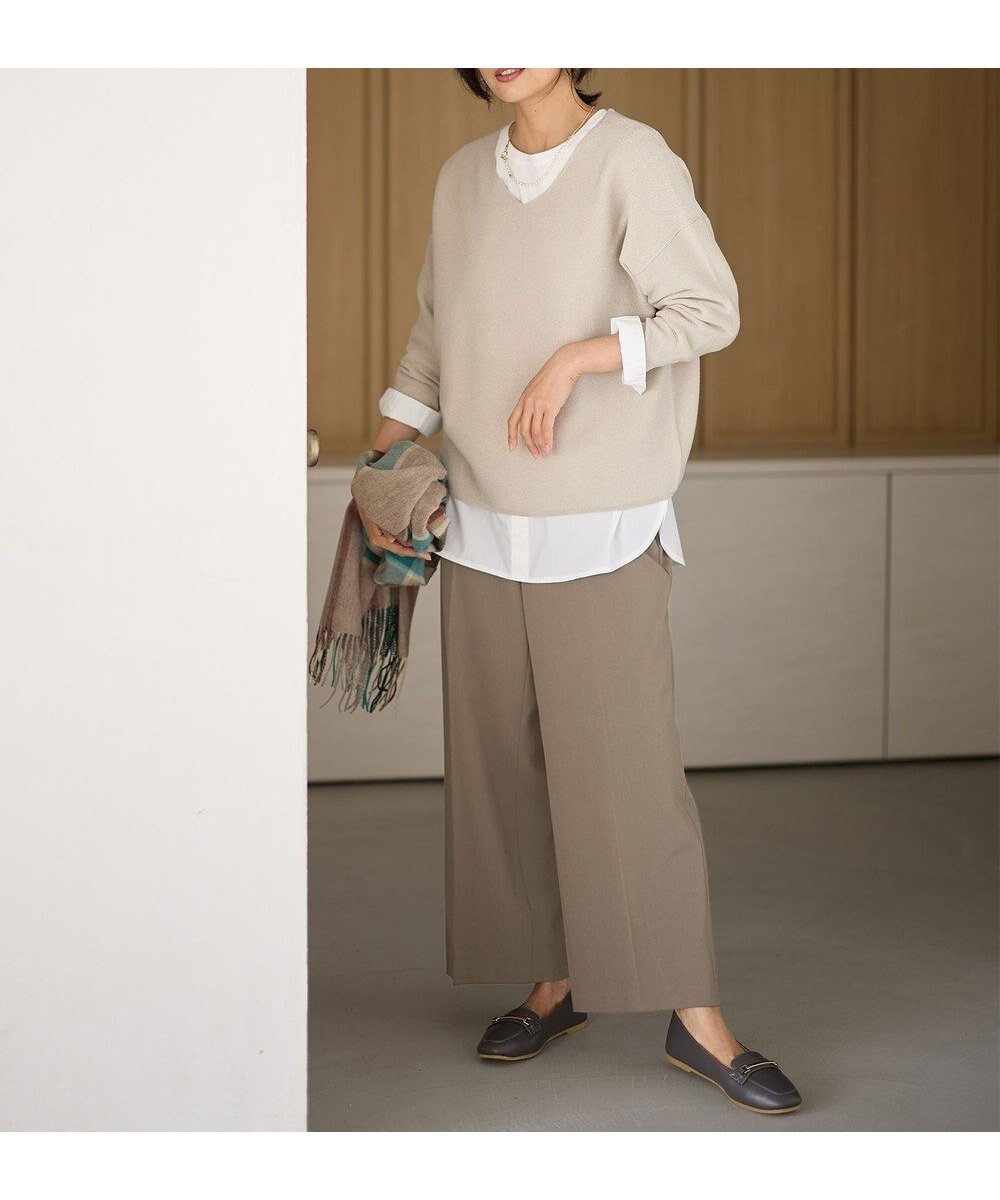 【エニー/ANY】の【ウエストゴム/2WAYストレッチ】ワイドパンツ インテリア・キッズ・メンズ・レディースファッション・服の通販 founy(ファニー) 　ファッション　Fashion　レディースファッション　Fashion for Women　パンツ　Pants & Trousers　おすすめ　Recommended / Our Picks　シンプル　Simple, Minimal　ストレッチ　Stretch, Stretchy Fabric　センター　Center, Center Line　ワイド　Wide, Wide Fit　A/W・秋冬　Autumn/Winter　モカ|ID: prp329100004867113 ipo3291000000036255265