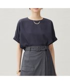 【自由区/JIYU-KU】のラスティックメッシュドルマンスリーブ Tブラウス 人気、トレンドファッション・服の通販 founy(ファニー) ファッション Fashion レディースファッション Fashion for Women トップス・カットソー Cut & Sew Tops シャツ・ブラウス・オフィスカジュアル Elegant Blouses & Button-Ups ギャザー Gathered, Ruffled シンプル Simple, Minimal ストレッチ Stretch, Stretchy Fabric メタル Metal, Metal Parts メッシュ Mesh, Net Fabric リラックス Relax, Relaxed Fit 夏 Summer 春 Spring S/S・春夏 SS, Spring/Summer, Warm Season thumbnail ネイビー|ID: prp329100004867114 ipo3291000000036255277