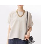 【自由区/JIYU-KU】のラスティックメッシュドルマンスリーブ Tブラウス 人気、トレンドファッション・服の通販 founy(ファニー) ファッション Fashion レディースファッション Fashion for Women トップス・カットソー Cut & Sew Tops シャツ・ブラウス・オフィスカジュアル Elegant Blouses & Button-Ups ギャザー Gathered, Ruffled シンプル Simple, Minimal ストレッチ Stretch, Stretchy Fabric メタル Metal, Metal Parts メッシュ Mesh, Net Fabric リラックス Relax, Relaxed Fit 夏 Summer 春 Spring S/S・春夏 SS, Spring/Summer, Warm Season thumbnail フラックス|ID: prp329100004867114 ipo3291000000036255278