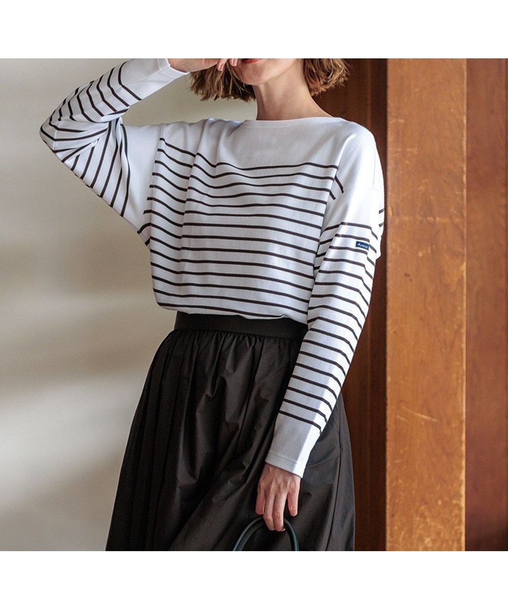 【23区/NIJYUSANKU】の【洗える】Armor-lux クロップドボーダー カットソー インテリア・キッズ・メンズ・レディースファッション・服の通販 founy(ファニー) ファッション Fashion レディースファッション Fashion for Women トップス・カットソー Cut & Sew Tops シャツ・ブラウス・オフィスカジュアル Elegant Blouses & Button-Ups ロングTシャツ・Tシャツ Longline T-Shirts & Tees カットソー・ベーシックTシャツ Cut-and-Sewn Tops / Stretch Tees & Basics 洗える Machine Washable カットソー Cut and Sewn Top クロップド Cropped, Short Length スリット Slit, Slit Detail 定番 Standard, Basic Item 人気 Popular, Best Seller バスク Basque, Basque Style フランス France, French ボーダー Border, Stripe ワーク Workwear, Utility Style A/W・秋冬 Autumn/Winter 冬 Winter / This Winter 2024年 2024 エレガント 上品 Elegant 2024-2025秋冬・A/W Autumn/Winter 2024–25 AW24–25 オフ×ブラウン|ID: prp329100004867116 ipo3291000000036255291