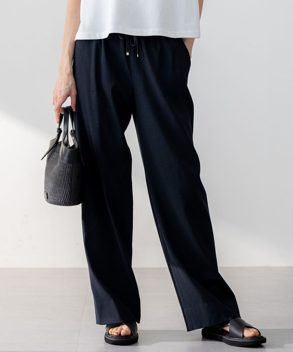 【23区/NIJYUSANKU】の【洗える】リネンレーヨンストレッチ ドロスト ワイド パンツ インテリア・キッズ・メンズ・レディースファッション・服の通販 founy(ファニー) ファッション Fashion レディースファッション Fashion for Women パンツ Pants & Trousers 春 Spring 洗える Machine Washable シンプル Simple, Minimal ジャケット Jacket, Outerwear ストレッチ Stretch, Stretchy Fabric セットアップ Set-Up, Coordinated Outfit 定番 Standard, Basic Item ベーシック Basic, Essential ボトム Bottoms, Lower Wear リネン Linen, Linen Fabric リラックス Relax, Relaxed Fit ワイド Wide, Wide Fit S/S・春夏 SS, Spring/Summer, Warm Season 夏 Summer 2025年 2025 2025春夏・S/S Spring/Summer 2025 SS25 ネイビー系|ID: prp329100004867120 ipo3291000000036255335