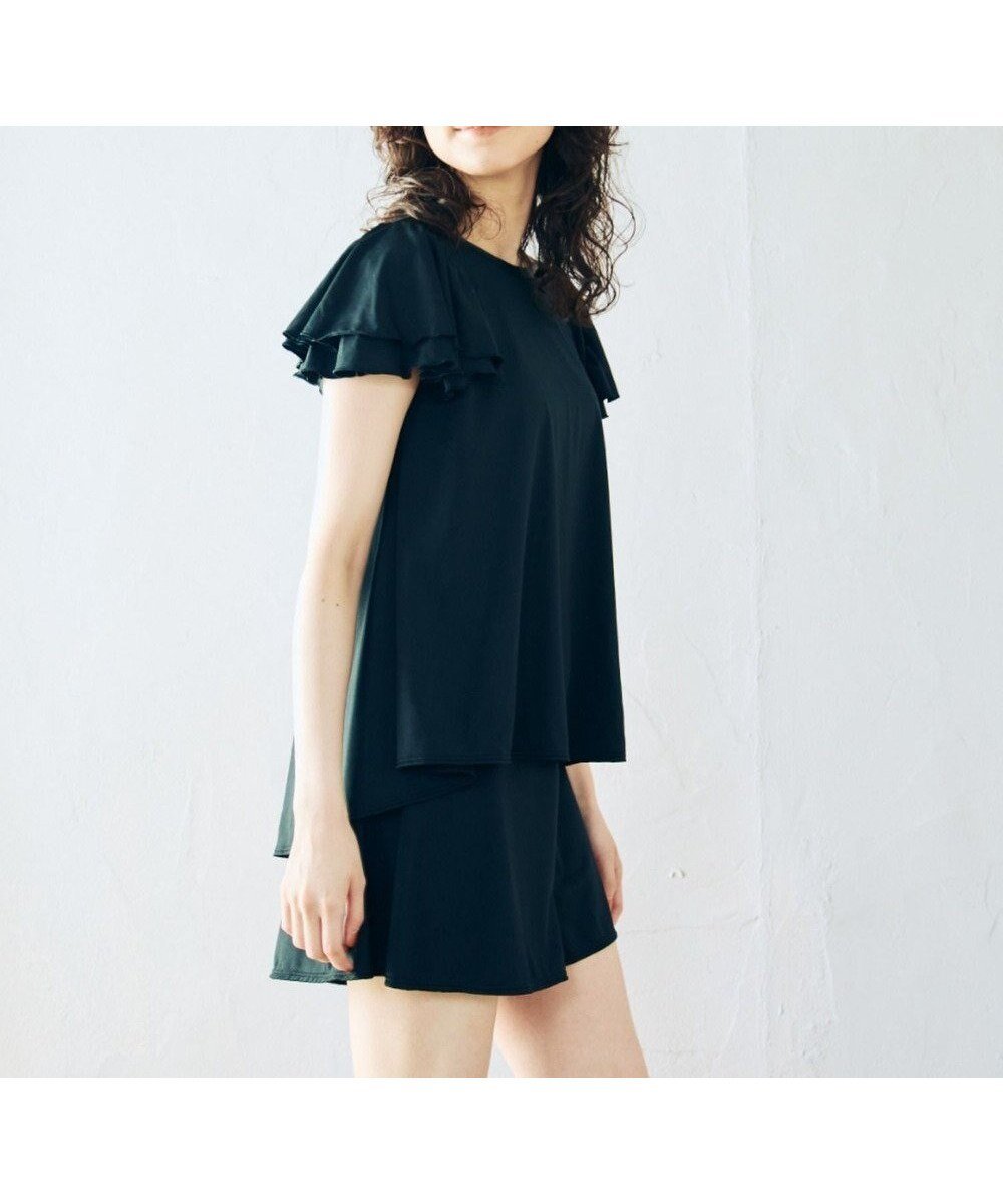 【三愛水着楽園/San-ai Resort】の【VERYコラボ商品】 カップ付きトップス単品 M 【Reir(レイール)】 インテリア・キッズ・メンズ・レディースファッション・服の通販 founy(ファニー) 　ファッション　Fashion　レディースファッション　Fashion for Women　水着　Swimwear　レディース水着・ビーチウェア　Swimwear & Beachwear　なめらか　Smooth, Silky Texture　アンダー　Underwear Essentials　コラボ　Collaboration, Collab　サテン　Satin, Glossy Fabric　ストレッチ　Stretch, Stretchy Fabric　スリーブ　Sleeve, Long Sleeve / Short Sleeve　ビーチ　Beach, Seaside　フレア　Flare, Flared　ポケット　Pocket, Pocket Detail　ラップ　Wrap, Wrap Design　ワイヤー　Wire, Wired Bra　夏　Summer　S/S・春夏　SS, Spring/Summer, Warm Season　水着　Swimsuit, Swimwear　A/W・秋冬　Autumn/Winter　ブラック|ID: prp329100004867134 ipo3291000000036255397