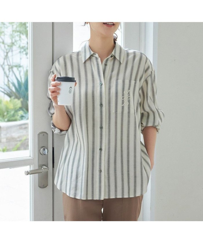 【自由区/JIYU-KU】の【洗える】テンセルリネンベーシック シャツ インテリア・キッズ・メンズ・レディースファッション・服の通販 founy(ファニー) https://founy.com/ ファッション Fashion レディースファッション Fashion for Women トップス・カットソー Cut & Sew Tops シャツ・ブラウス・オフィスカジュアル Elegant Blouses & Button-Ups 春 Spring 洗える Machine Washable コンパクト Compact, Small Size シンプル Simple, Minimal ストライプ Stripe, Striped Pattern ドレープ Drape, Draping Fabric ドロップ Drop Shoulder, Dropped Style バランス Balance, Style Balance ポケット Pocket, Pocket Detail モチーフ Motif, Design Theme 無地 Plain, Solid Color リネン Linen, Linen Fabric S/S・春夏 SS, Spring/Summer, Warm Season 夏 Summer |ID: prp329100004867139 ipo3291000000036255423