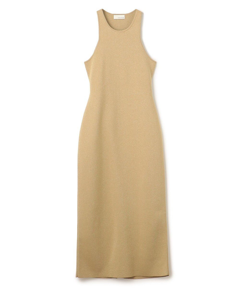 【アンクレイヴ/uncrave】の【手洗い可】ドライタッチ ニット アメスリ バックオープン ワンピース(uncrave WHITE) インテリア・キッズ・メンズ・レディースファッション・服の通販 founy(ファニー) 　ファッション　Fashion　レディースファッション　Fashion for Women　ワンピース　Dresses　ニットワンピース　Knit Dresses　アメリカン　American Style　春　Spring　カーディガン　Cardigan, Knitwear　ショート　Short, Short Length　ストレッチ　Stretch, Stretchy Fabric　スリーブ　Sleeve, Long Sleeve / Short Sleeve　ブラジャー　Bra, Lingerie　プリーツ　Pleats, Pleated　S/S・春夏　SS, Spring/Summer, Warm Season　おすすめ　Recommended / Our Picks　夏　Summer　エレガント 上品　Elegant　サンドベージュ×ゴールド|ID: prp329100004867145 ipo3291000000036255453