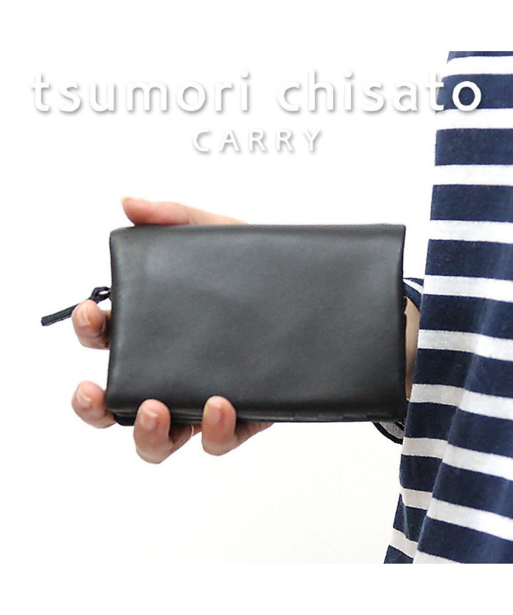 【ツモリチサト キャリー/tsumori chisato CARRY】のソフトレザー 折り財布 2つ折り 【シンプルなデザイン 本革のしなやかな風合い】 インテリア・キッズ・メンズ・レディースファッション・服の通販 founy(ファニー) 　ファッション　Fashion　レディースファッション　Fashion for Women　ミニ財布・二つ折り財布　Wallets & Card Cases　コンパクト　Compact, Small Size　シンプル　Simple, Minimal　スタイリッシュ　Stylish, Fashionable　ポケット　Pocket, Pocket Detail　財布　Wallet, Purse　ブラック|ID: prp329100004867158 ipo3291000000036255681