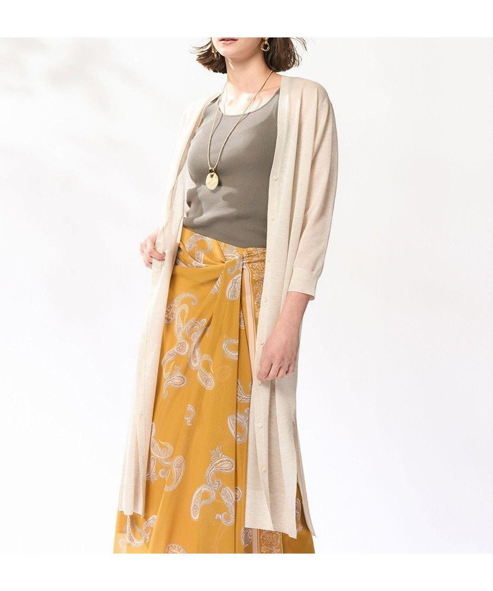 【23区/NIJYUSANKU】の【洗える】シャイニーシアー ニット ロングカーディガン インテリア・キッズ・メンズ・レディースファッション・服の通販 founy(ファニー) ファッション Fashion レディースファッション Fashion for Women トップス・カットソー Cut & Sew Tops ニット Knit Tops & Sweaters カーディガン・羽織り Layered Style Cardigans 2024年 2024 2024春夏・S/S Spring/Summer 2024 SS24 カーディガン Cardigan, Knitwear コンパクト Compact, Small Size スリット Slit, Slit Detail パーカー Hoodie, Parka ロング Long, Long-Length 人気 Popular, Best Seller 夏 Summer 旅行 Travel 春 Spring S/S・春夏 SS, Spring/Summer, Warm Season 洗える Machine Washable 羽織 Haori, Light Jacket ライトグレー系|ID: prp329100004867161 ipo3291000000036255707