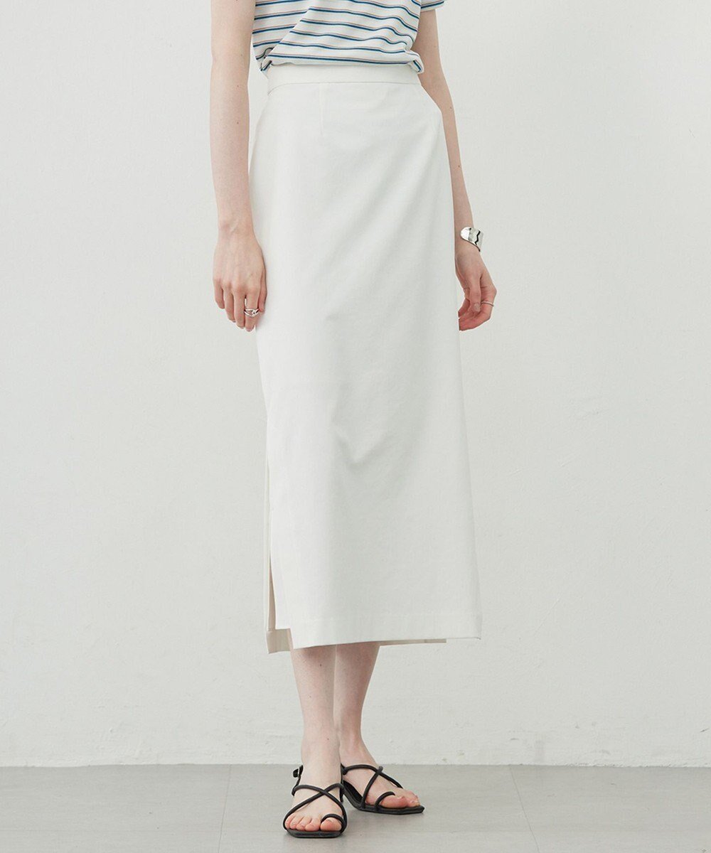 【アイシービー/iCB】の【洗える】シェルタリングドライサテン タイトスカート インテリア・キッズ・メンズ・レディースファッション・服の通販 founy(ファニー) 　ファッション　Fashion　レディースファッション　Fashion for Women　スカート　Skirts　2025年　2025　2025春夏・S/S　Spring/Summer 2025 SS25　サテン　Satin, Glossy Fabric　スリット　Slit, Slit Detail　タイトスカート　Pencil Skirt, Tight Skirt　リネン　Linen, Linen Fabric　エレガント 上品　Elegant　夏　Summer　春　Spring　S/S・春夏　SS, Spring/Summer, Warm Season　洗える　Machine Washable　アイボリー系|ID: prp329100004867162 ipo3291000000036255716