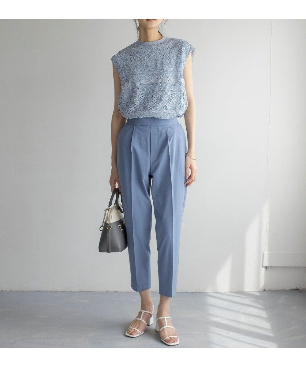 【組曲/KUMIKYOKU】のスーパーライトストレッチテーパード パンツ インテリア・キッズ・メンズ・レディースファッション・服の通販 founy(ファニー) ファッション Fashion レディースファッション Fashion for Women パンツ Pants & Trousers 春 Spring ストレッチ Stretch, Stretchy Fabric センター Center, Center Line フラット Flat, Flat Shoes フロント Front, Front Design ヨーク Yoke, Yoke Design ワイド Wide, Wide Fit S/S・春夏 SS, Spring/Summer, Warm Season 夏 Summer スモーキーブルー系|ID: prp329100004867170 ipo3291000000036255761