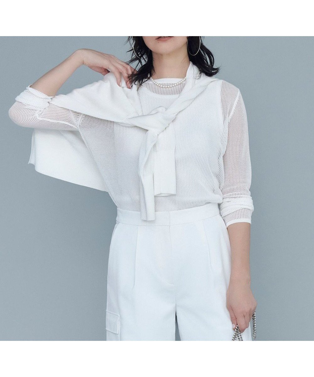 【アイシービー/iCB】の【洗える】 ドライメッシュ ニットトップス 人気、トレンドファッション・服の通販 founy(ファニー) 　ファッション　Fashion　レディースファッション　Fashion for Women　トップス・カットソー　Cut & Sew Tops　ニット　Knit Tops & Sweaters　アクリル　Acrylic Material　インナー　Innerwear　春　Spring　洗える　Machine Washable　キャミソール　Camisole, Spaghetti Strap Top　クール　Cool, Chic　センター　Center, Center Line　セーター　Sweater, Knitwear　タンク　Tank Top, Sleeveless Top　メッシュ　Mesh, Net Fabric　S/S・春夏　SS, Spring/Summer, Warm Season　おすすめ　Recommended / Our Picks　夏　Summer　2024年　2024　2024春夏・S/S　Spring/Summer 2024 SS24　 other-1|ID: prp329100004867173 ipo3291000000036255778