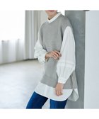 【ティアクラッセ/Tiaclasse】の【新色追加・2way・洗える】シャツドッキングニットベスト グレー|ID: prp329100004867176 ipo3291000000036255797