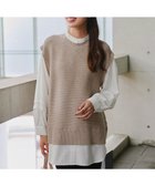 【ティアクラッセ/Tiaclasse】の【新色追加・2way・洗える】シャツドッキングニットベスト ベージュ|ID: prp329100004867176 ipo3291000000036255798