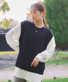【ティアクラッセ/Tiaclasse】の【新色追加・2way・洗える】シャツドッキングニットベスト ネイビー|ID: prp329100004867176 ipo3291000000036255799
