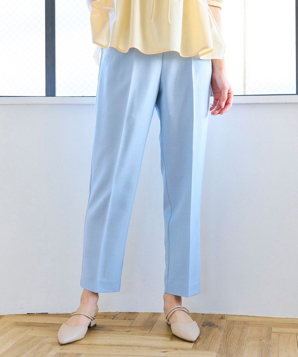 【フェルゥ/Feroux】の美シルエットカラーテーパード パンツ インテリア・キッズ・メンズ・レディースファッション・服の通販 founy(ファニー) 　ファッション　Fashion　レディースファッション　Fashion for Women　パンツ　Pants & Trousers　おすすめ　Recommended / Our Picks　カットソー　Cut and Sewn Top　シャンブレー　Chambray, Denim-Like Fabric　チュニック　Tunic, Long Top　人気　Popular, Best Seller　夏　Summer　定番　Standard, Basic Item　春　Spring　S/S・春夏　SS, Spring/Summer, Warm Season　スカイブルー系|ID: prp329100004867177 ipo3291000000036255804