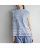 【組曲/KUMIKYOKU】のラッセルレース ブラウス 人気、トレンドファッション・服の通販 founy(ファニー) ファッション Fashion レディースファッション Fashion for Women トップス・カットソー Cut & Sew Tops シャツ・ブラウス・オフィスカジュアル Elegant Blouses & Button-Ups ロングTシャツ・Tシャツ Longline T-Shirts & Tees カットソー・ベーシックTシャツ Cut-and-Sewn Tops / Stretch Tees & Basics 春 Spring カットソー Cut and Sewn Top ケミカル Chemical, Chemical Wash ハイネック High Neck, Mock Neck ボーダー Border, Stripe ラッセル Raschel, Raschel Lace レース Lace, Lace Fabric S/S・春夏 SS, Spring/Summer, Warm Season 夏 Summer エレガント 上品 Elegant thumbnail サックスブルー系|ID: prp329100004867179 ipo3291000000036255815