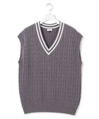 【ジェイプレスヨークストリート/J.PRESS YORK STREET】の【UNISEX】チルデンニット ベスト ダルブルー系|ID: prp329100004867189 ipo3291000000036255872