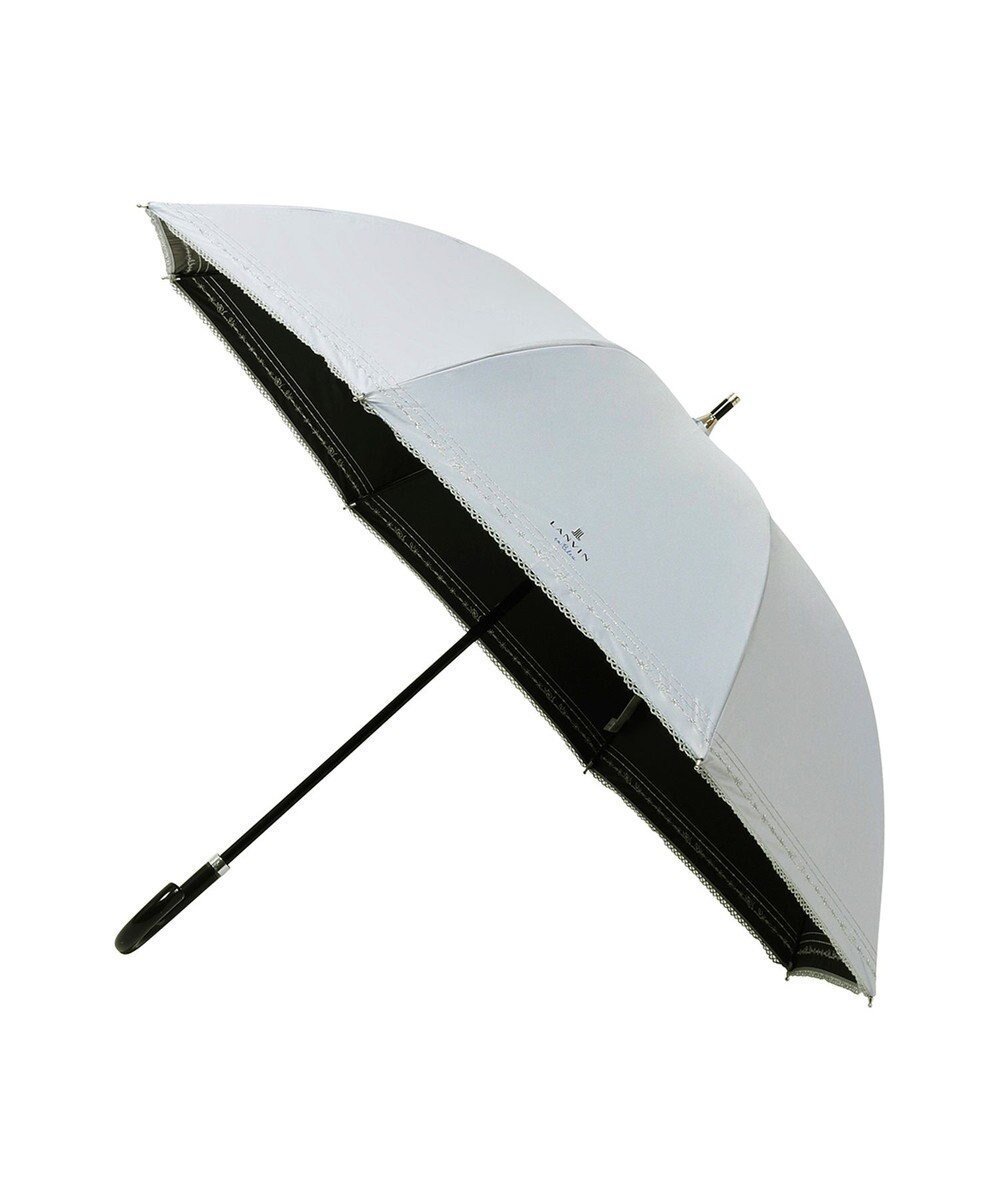 【ムーンバット/MOONBAT】の【一級遮光/晴雨兼用】LANVIN en Bleu (ランバン オン ブルー) 長傘 日傘 ラメ刺繍 ピコレース インテリア・キッズ・メンズ・レディースファッション・服の通販 founy(ファニー) ファッション Fashion レディースファッション Fashion for Women レイングッズ・傘・晴雨兼用傘 Umbrellas & Rain Gear 傘 Umbrella, Parasol フォーマル Formal, Dressy 日傘 Parasol, UV Umbrella ミックス Mix, Mixed Style レース Lace, Lace Fabric ライトグレー|ID: prp329100004867190 ipo3291000000036255874