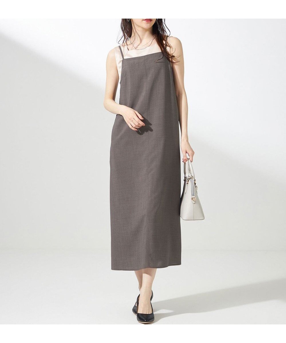 【エニィ スィス/any SiS】の【接触冷感・速乾・UVカット・洗える】スイートクール キャミワンピース インテリア・キッズ・メンズ・レディースファッション・服の通販 founy(ファニー) 　ファッション　Fashion　レディースファッション　Fashion for Women　ワンピース　Dresses　キャミソールワンピース　Camisole Dresses　インナー　Innerwear　春　Spring　洗える　Machine Washable　秋　Autumn　カットソー　Cut and Sewn Top　キャミワンピース　Cami Dress, Slip Dress　ジャケット　Jacket, Outerwear　タンク　Tank Top, Sleeveless Top　フレア　Flare, Flared　ポケット　Pocket, Pocket Detail　リラックス　Relax, Relaxed Fit　ロング　Long, Long-Length　ワイド　Wide, Wide Fit　S/S・春夏　SS, Spring/Summer, Warm Season　おすすめ　Recommended / Our Picks　夏　Summer　エレガント 上品　Elegant　新作・新入荷　New Arrivals / New In　モカ|ID: prp329100004867196 ipo3291000000036255912