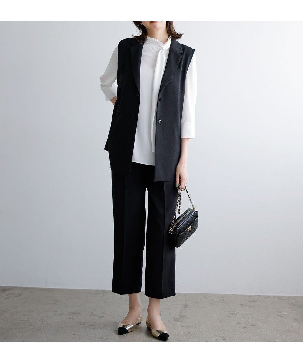 【エニィ スィス/any SiS】の【UVカット・接触冷感】ドライタッチクール テーパードパンツ インテリア・キッズ・メンズ・レディースファッション・服の通販 founy(ファニー) 　ファッション　Fashion　レディースファッション　Fashion for Women　パンツ　Pants & Trousers　おすすめ　Recommended / Our Picks　ジャカード／ジャガード　Jacquard, Woven Pattern　セットアップ　Set-Up, Coordinated Outfit　センター　Center, Center Line　テーパード　Tapered, Tapered Pants　フィット　Fit, Slim Fit　夏　Summer　春　Spring　S/S・春夏　SS, Spring/Summer, Warm Season　ビジネス 仕事 通勤　Business / Work / Commuting　ブラック|ID: prp329100004867198 ipo3291000000036255930