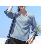 【ティアクラッセ/Tiaclasse】の【洗える】ねじりリボン袖ブラウス 人気、トレンドファッション・服の通販 founy(ファニー) ファッション Fashion レディースファッション Fashion for Women トップス・カットソー Cut & Sew Tops シャツ・ブラウス・オフィスカジュアル Elegant Blouses & Button-Ups シンプル Simple, Minimal ツイスト Tweed, Tweed Fabric ポケット Pocket, Pocket Detail リボン Ribbon, Bow 夏 Summer 春 Spring S/S・春夏 SS, Spring/Summer, Warm Season 洗える Machine Washable thumbnail ブルー|ID: prp329100004867221 ipo3291000000036256062