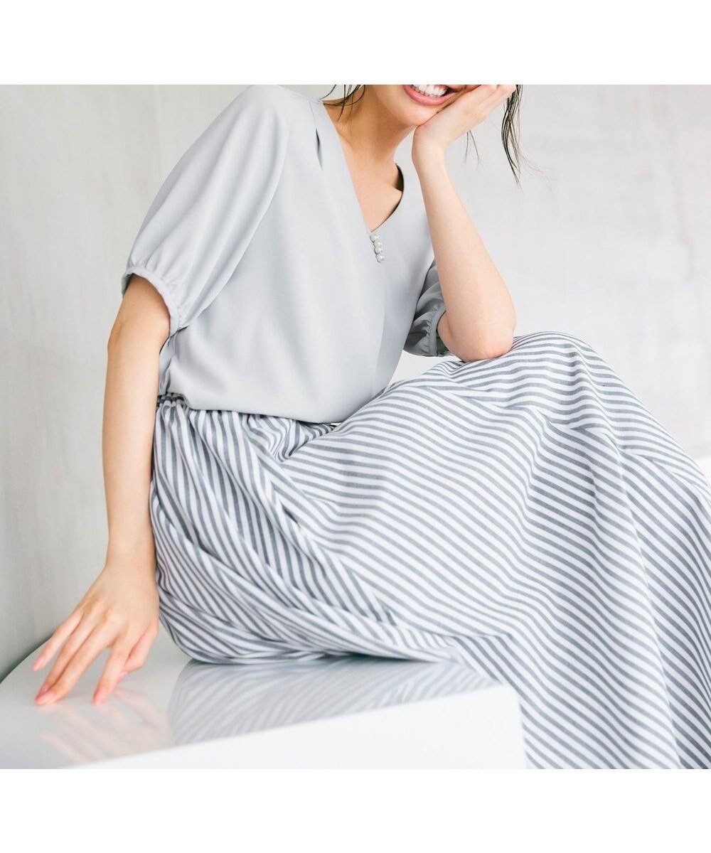 【エニー/ANY】の【ウエストゴム/ポケット付】シャンブレーライク フレアスカート インテリア・キッズ・メンズ・レディースファッション・服の通販 founy(ファニー) ファッション Fashion レディースファッション Fashion for Women スカート Skirts Aライン・フレアスカート A-Line & Flared Skirts 春 Spring カットソー Cut and Sewn Top スタイリッシュ Stylish, Fashionable スマート Smart, Elegant トレンド Trend, Trending Now フラット Flat, Flat Shoes フレア Flare, Flared ポケット Pocket, Pocket Detail ロング Long, Long-Length S/S・春夏 SS, Spring/Summer, Warm Season 夏 Summer ストライプ|ID: prp329100004867232 ipo3291000000036256163