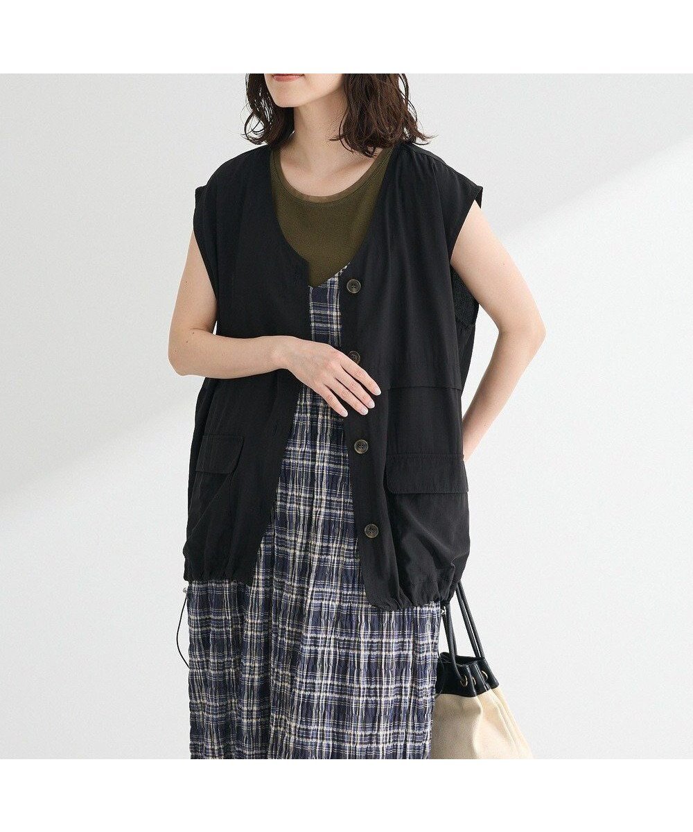 【グリーンパークス/Green Parks】のシアーミリタリーベスト 人気、トレンドファッション・服の通販 founy(ファニー) 　ファッション　Fashion　レディースファッション　Fashion for Women　アウター　Coat / Outerwear Collection　トップス・カットソー　Cut & Sew Tops　ベスト&ジレ / 重ね着スタイル　Vests & Gilets　おすすめ　Recommended / Our Picks　ベスト　Vest, Waistcoat　ポケット　Pocket, Pocket Detail　ロング　Long, Long-Length　A/W・秋冬　Autumn/Winter　 other-1|ID: prp329100004867233 ipo3291000000036256174