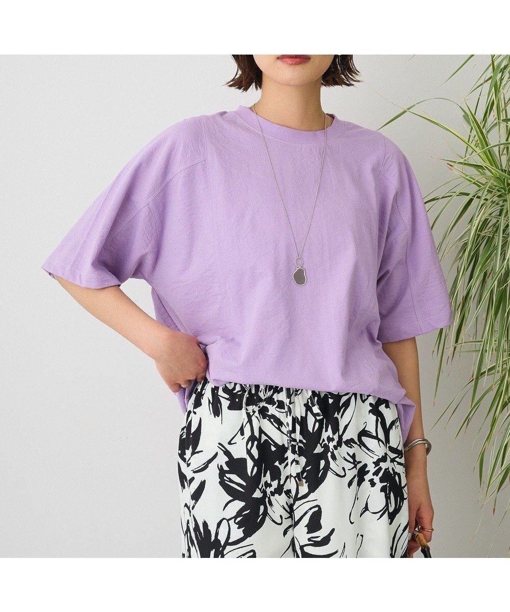 【クラフトスタンダードブティック/CRAFT STANDARD BOUTIQUE】のカットクレープワイドキリカエTシャツ インテリア・キッズ・メンズ・レディースファッション・服の通販 founy(ファニー) ファッション Fashion レディースファッション Fashion for Women トップス・カットソー Cut & Sew Tops シャツ・ブラウス・オフィスカジュアル Elegant Blouses & Button-Ups ロングTシャツ・Tシャツ Longline T-Shirts & Tees カットソー・ベーシックTシャツ Cut-and-Sewn Tops / Stretch Tees & Basics 春 Spring カットソー Cut and Sewn Top 切替 Switching, Contrast Panel シンプル Simple, Minimal 定番 Standard, Basic Item バランス Balance, Style Balance ボックス Boxy, Box Shape ポケット Pocket, Pocket Detail リラックス Relax, Relaxed Fit ルーズ Loose, Oversized ロング Long, Long-Length ワイド Wide, Wide Fit S/S・春夏 SS, Spring/Summer, Warm Season おすすめ Recommended / Our Picks 夏 Summer Purple|ID: prp329100004867239 ipo3291000000036256224