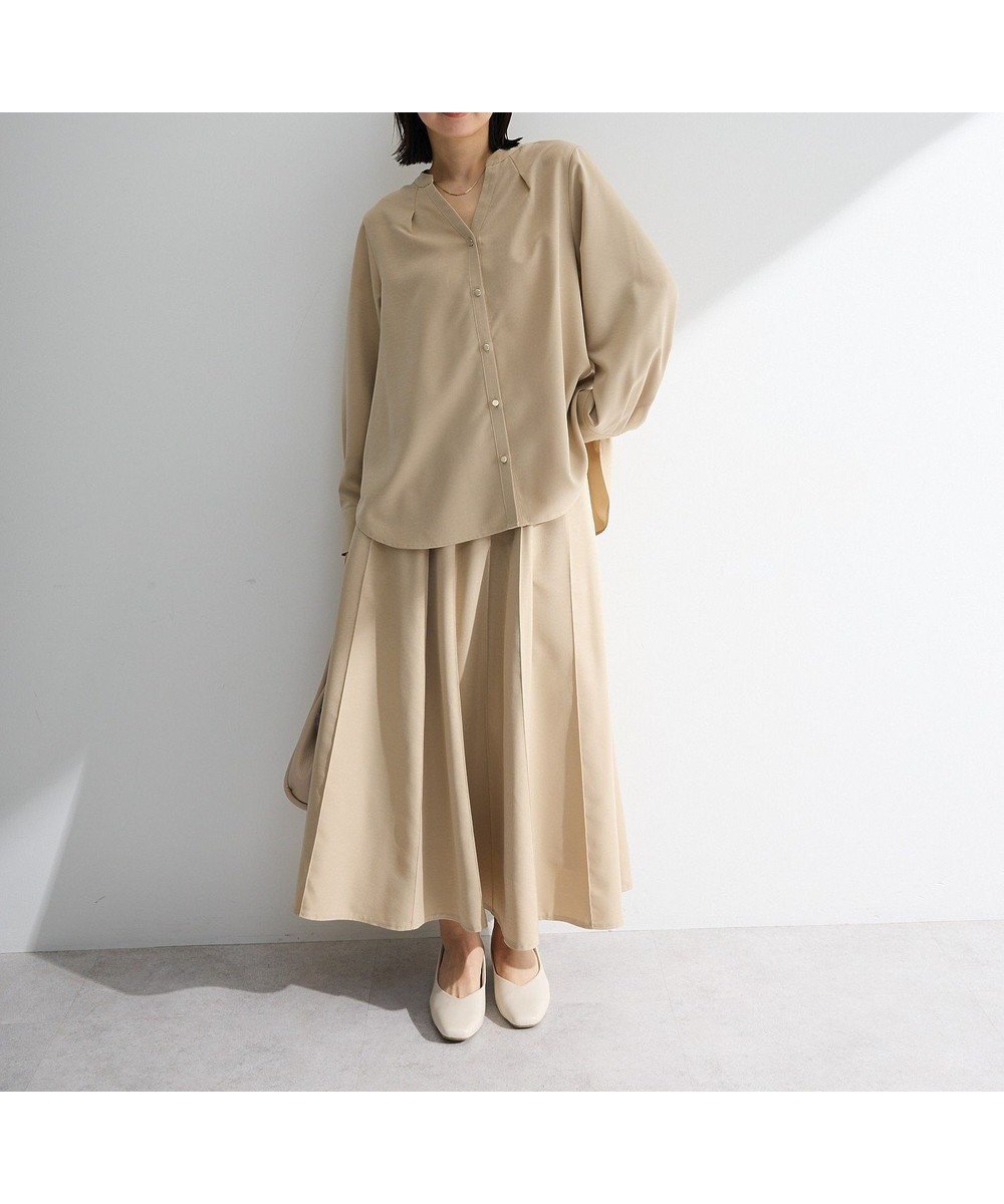 【グリーンパークス/Green Parks】のSET2点スキッパーブラウス+プリーツスカート インテリア・キッズ・メンズ・レディースファッション・服の通販 founy(ファニー) 　ファッション　Fashion　レディースファッション　Fashion for Women　スカート　Skirts　プリーツスカート / 上品フェミニンスタイル　Pleated Skirts　ジャケット　Jacket, Outerwear　スキッパー　Skipper, Open Collar　セットアップ　Set-Up, Coordinated Outfit　セレモニー　Ceremony　プリーツ　Pleats, Pleated　ポケット　Pocket, Pocket Detail　エレガント 上品　Elegant　夏　Summer　春　Spring　S/S・春夏　SS, Spring/Summer, Warm Season　Beige|ID: prp329100004867250 ipo3291000000036256259