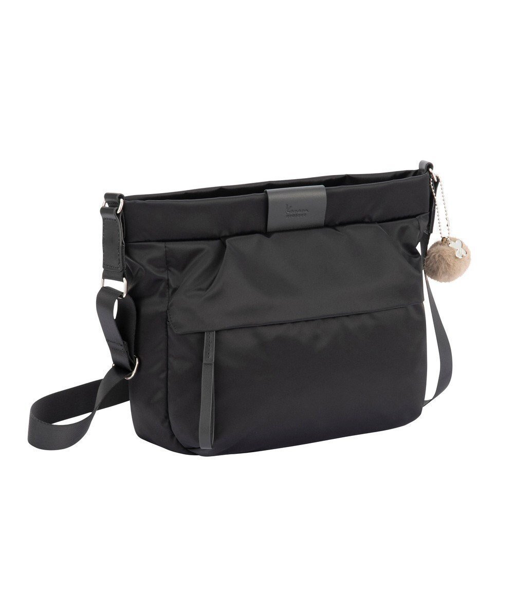 【エースバッグズアンドラゲッジ/ACE BAGS & LUGGAGE】のKanana project PJ16-2nd ショルダーバッグ 横型 軽量 20142 カナナ プロジェクト インテリア・キッズ・メンズ・レディースファッション・服の通販 founy(ファニー) 　ファッション　Fashion　レディースファッション　Fashion for Women　コーティング　Coating, Coated Finish　抗菌　Antibacterial, Bacteria-Resistant　軽量　Lightweight, Ultra Light　サテン　Satin, Glossy Fabric　チャーム　Charm, Pendant　人気　Popular, Best Seller　ハンカチ　Handkerchief, Hanky　パール　Pearl, Pearl Accent　フロント　Front, Front Design　ポケット　Pocket, Pocket Detail　リュック　Backpack, Rucksack　リラックス　Relax, Relaxed Fit　再入荷　Restock / Back in Stock　旅行　Travel　スーツケース キャリーケース　Suitcase / Carry Case　エレガント 上品　Elegant　ブラック|ID: prp329100004867254 ipo3291000000036256272