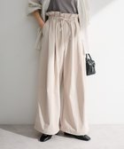 【グリーンパークス/Green Parks】のウエストフリルワイドコクーンパンツ 人気、トレンドファッション・服の通販 founy(ファニー) ファッション Fashion レディースファッション Fashion for Women パンツ Pants & Trousers カットソー Cut and Sewn Top ギャザー Gathered, Ruffled シンプル Simple, Minimal フィット Fit, Slim Fit フリル Frill, Ruffle ポケット Pocket, Pocket Detail リラックス Relax, Relaxed Fit ワイド Wide, Wide Fit 夏 Summer 春 Spring S/S・春夏 SS, Spring/Summer, Warm Season thumbnail Light Beige|ID: prp329100004867273 ipo3291000000036256338