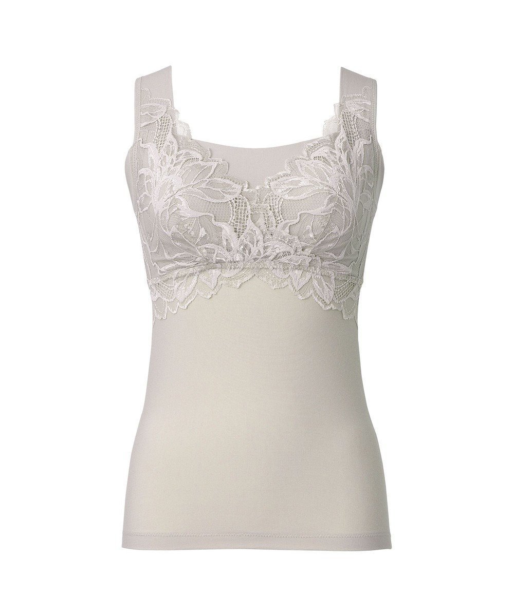 【ブラデリス ニューヨーク/BRADELIS New York】の【BRADELIS NewYork peace】シルク混素肌しっとりハッピーバストキャミ26 補正下着 カップ付き ブラトップ ブラキャミソール シェイパー インテリア・キッズ・メンズ・レディースファッション・服の通販 founy(ファニー) ファッション Fashion レディースファッション Fashion for Women トップス・カットソー Cut & Sew Tops キャミソール&ノースリーブ Camisoles & Sleeveless Tops 下着・ランジェリー Lingerie & Intimates アンダーウェア・ベースインナー・肌着 Underwear / Base Layer / Undergarments アンダー Underwear Essentials カシュクール Wrap Design キャミソール Camisole, Spaghetti Strap Top ショルダー Shoulder, Shoulder Strap ショーツ Shorts, Short Pants シルク Silk, 100% Silk とろみ Fluid, Flowy Fabric タンク Tank Top, Sleeveless Top なめらか Smooth, Silky Texture パターン Pattern, Design Print フィット Fit, Slim Fit フラット Flat, Flat Shoes ポケット Pocket, Pocket Detail ランジェリー Lingerie, Intimate Wear レース Lace, Lace Fabric ワイヤー Wire, Wired Bra おすすめ Recommended / Our Picks グレージュ|ID: prp329100004867293 ipo3291000000036256476